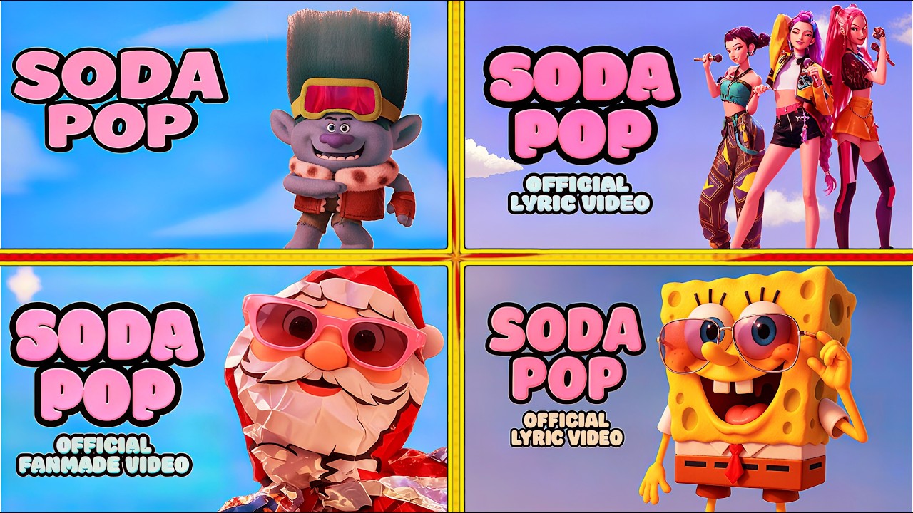 SODA POP - SPONGE BOB 🆚 KPOP DEMON HUNTERS 🆚 TROLLS 🆚 GOO GOO GAGA - MUSIC BATTLE