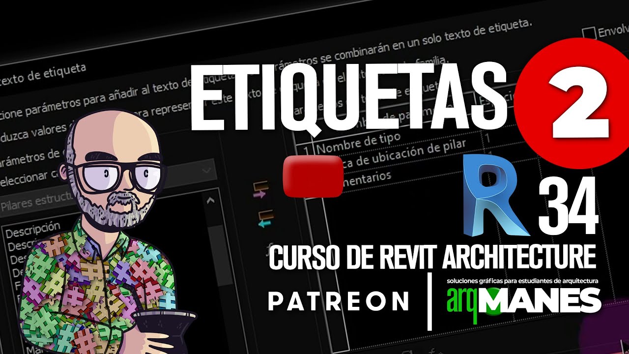 ETIQUETAS #2 REVIT desde cero | tutorial curso arquitectura nivel bAsico #34