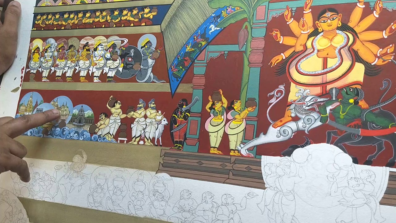 Halley Goswami Explains Durga Snana Painting
