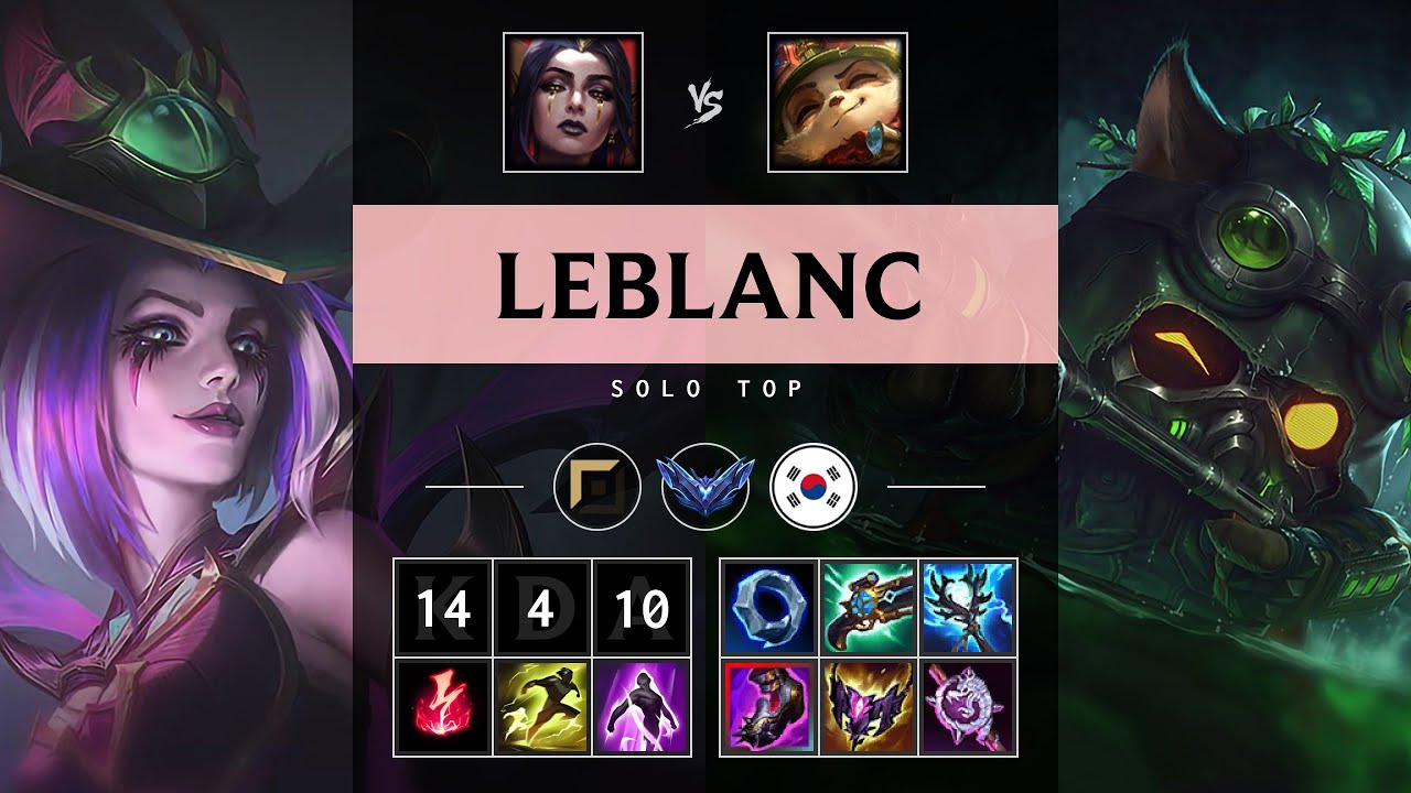LeBlanc Top vs Teemo - KR Diamond Patch 25.13