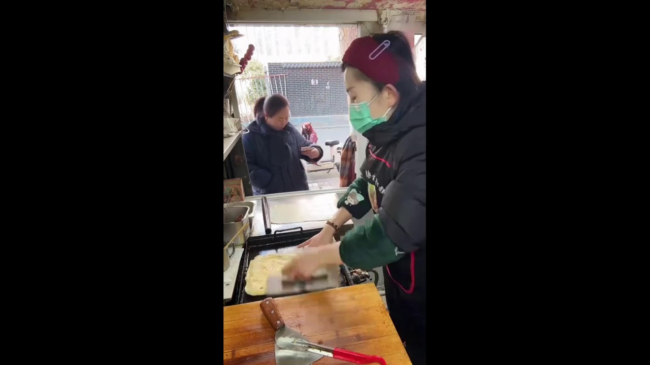 Chinese Street Food | Egg-Stuffed Pancake Prep with Real Market Sounds | Non-POV
