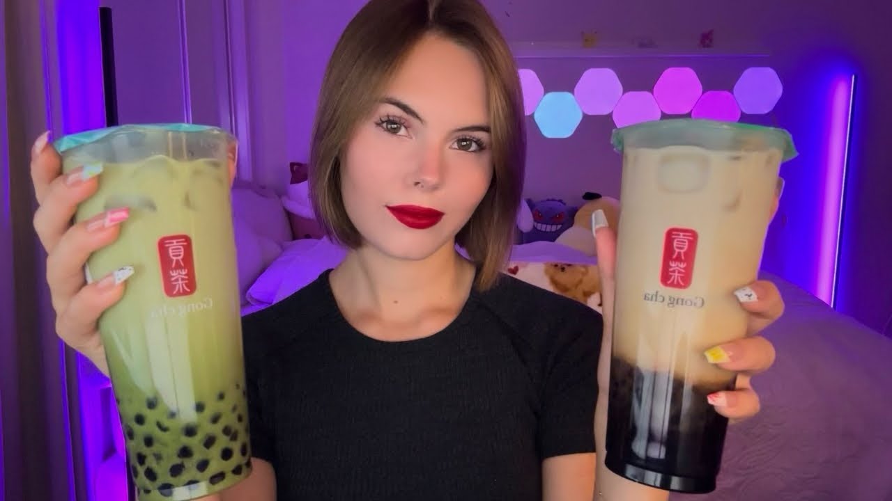 ASMR | Bubble Tea Mukbang 🧋🤤 (boba pearls, mouth sounds…)