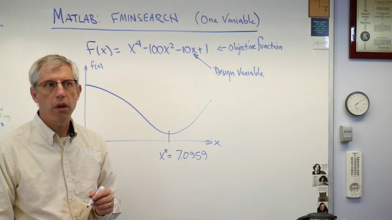 Applied Optimization - Matlab 'fminsearch' with One Variable