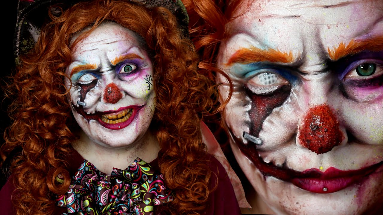 Mad Hatter Evil Clown Wonderland Makeup Tutorial