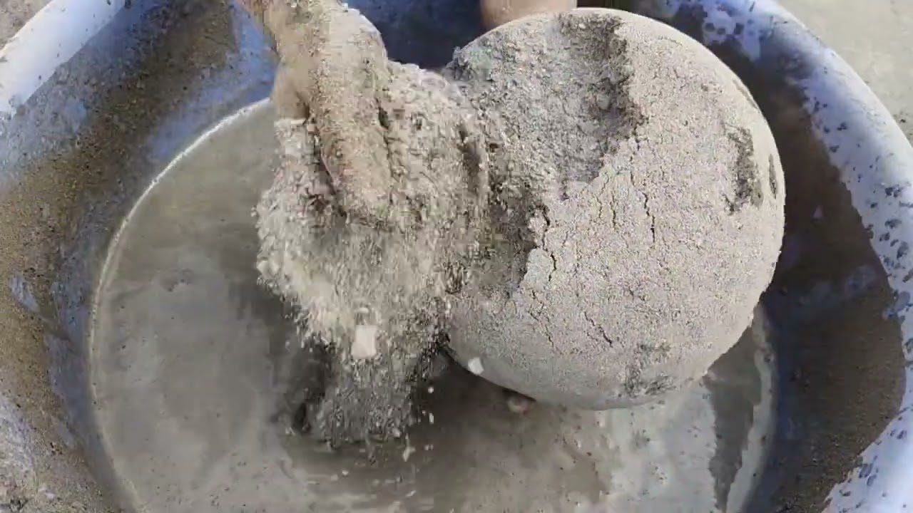 New video Super duper soft gritty sand cement crumbling in water | Satisfying | SAASMR |