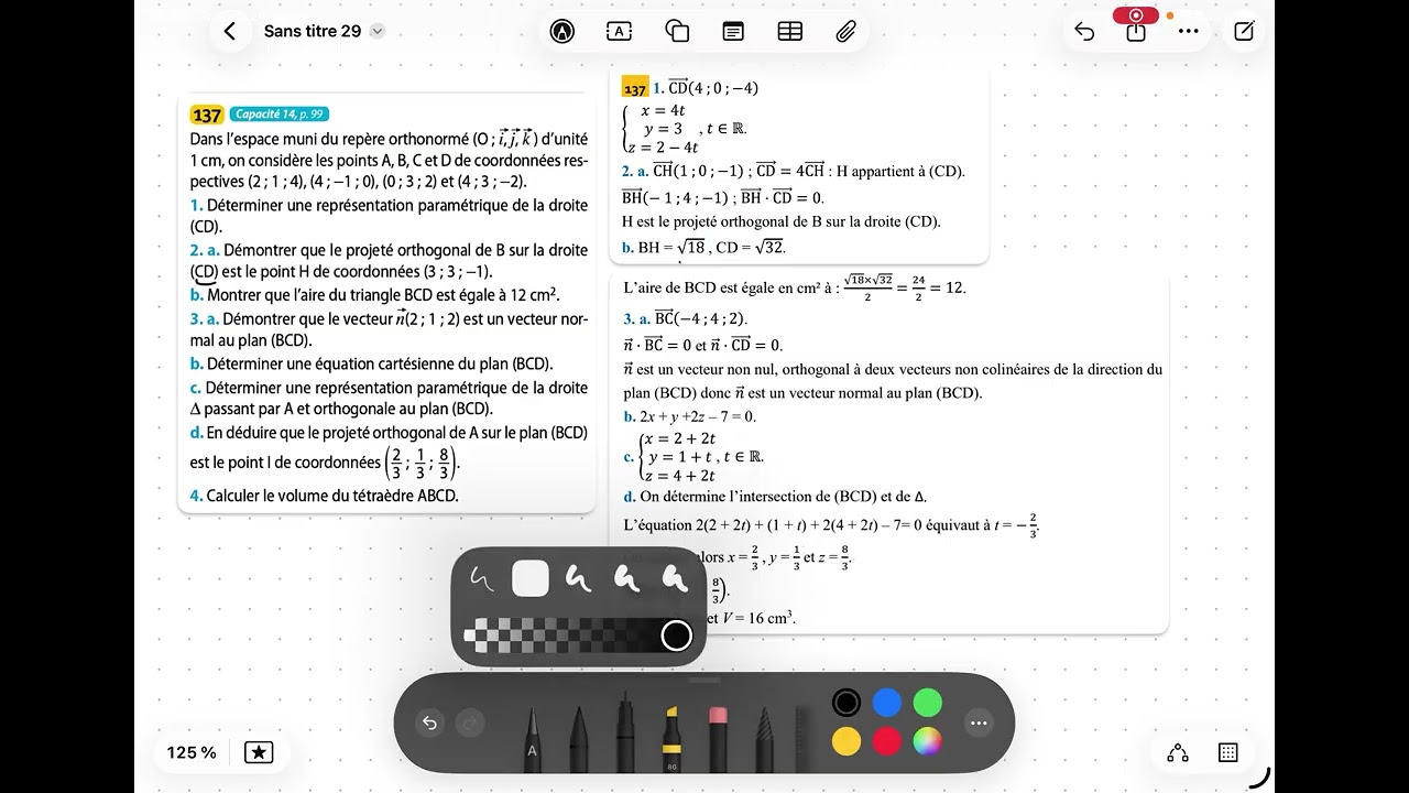 Exo 137 Orthogonalité dans l'espace (Terminale spé Maths)