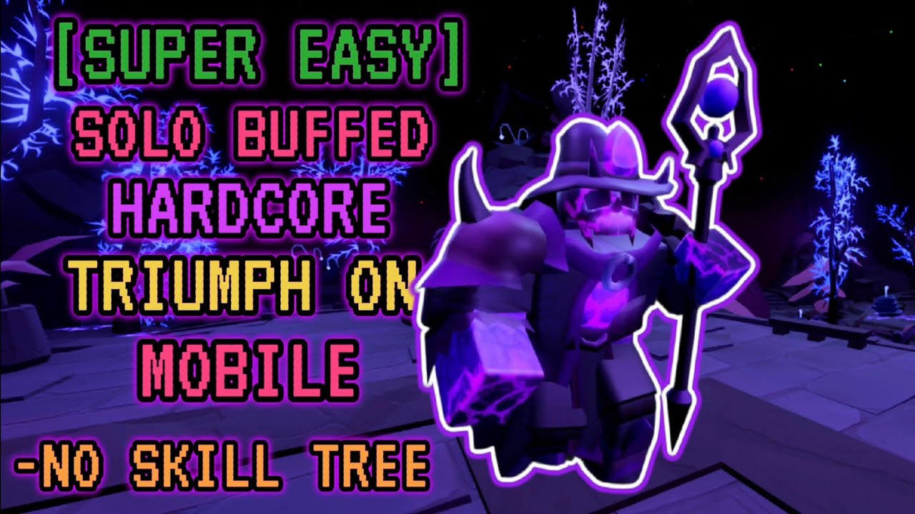 [SUPER EASY] Solo BUFFED HARDCORE Triumph WITHOUT SKILL TREE || Roblox Tower Defense Simulator