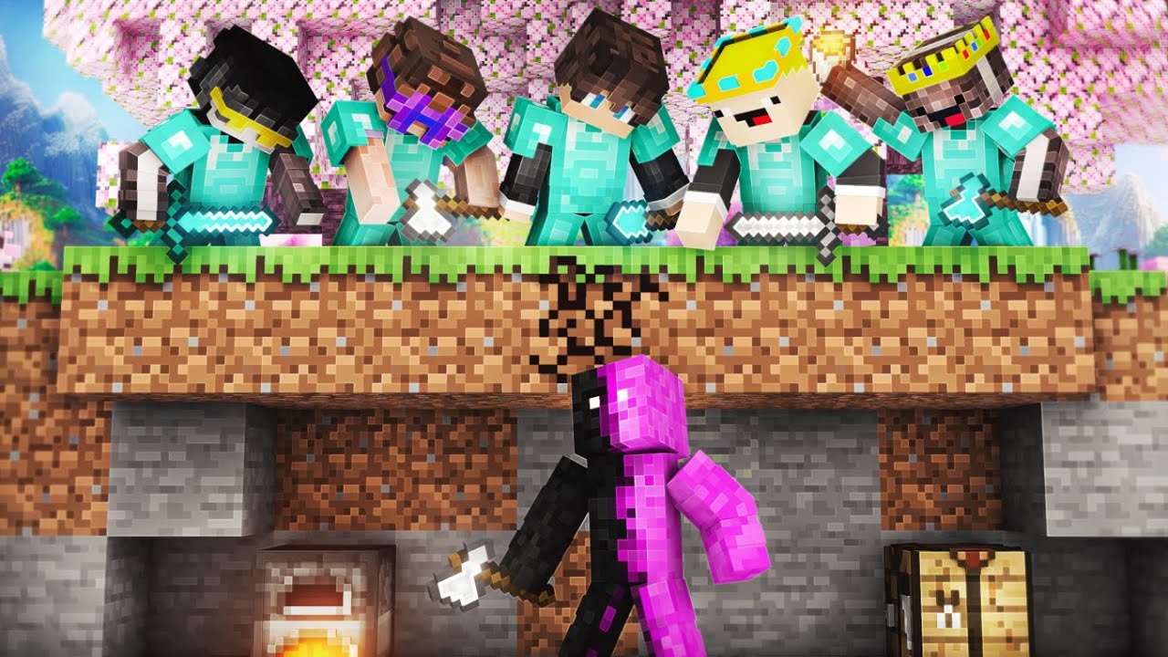 Minecraft Speedrunner против 5 профессиональных игроков Minecraft
