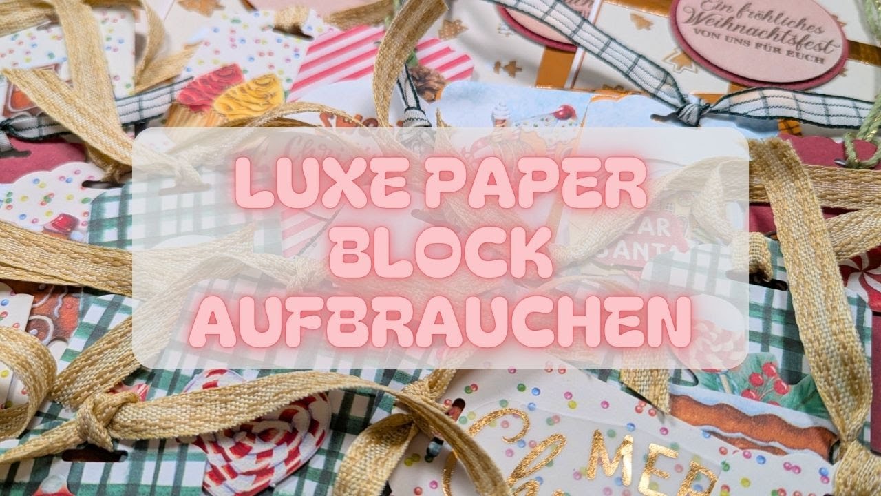 Action Luxe Paper Block aufbrauchen I Karten und Tags im Lebkuchenstil