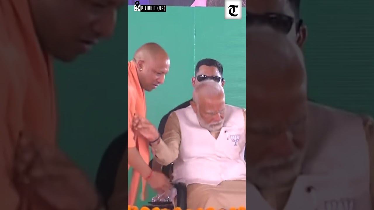 Caught on Cam! PM Modi, CM Yogi Adityanath share funny moment during UP’s Pilibhit rally