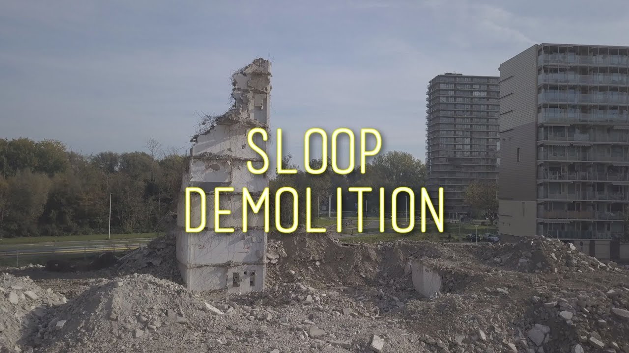 Building Demolition Palenstein Zoetermeer (part 2)  4K Drone