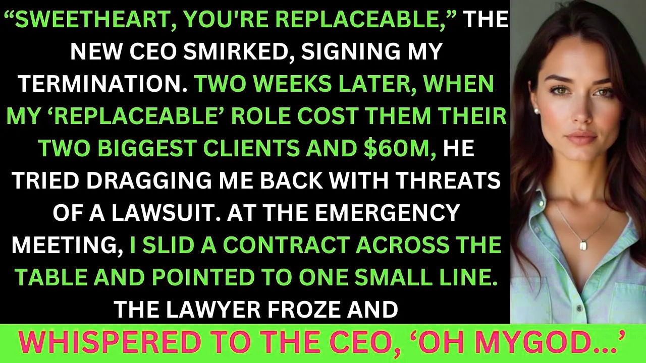 The New CEO Called Me Replaceable, Then My 'Replaceable' Role Make Them Lost Everything...