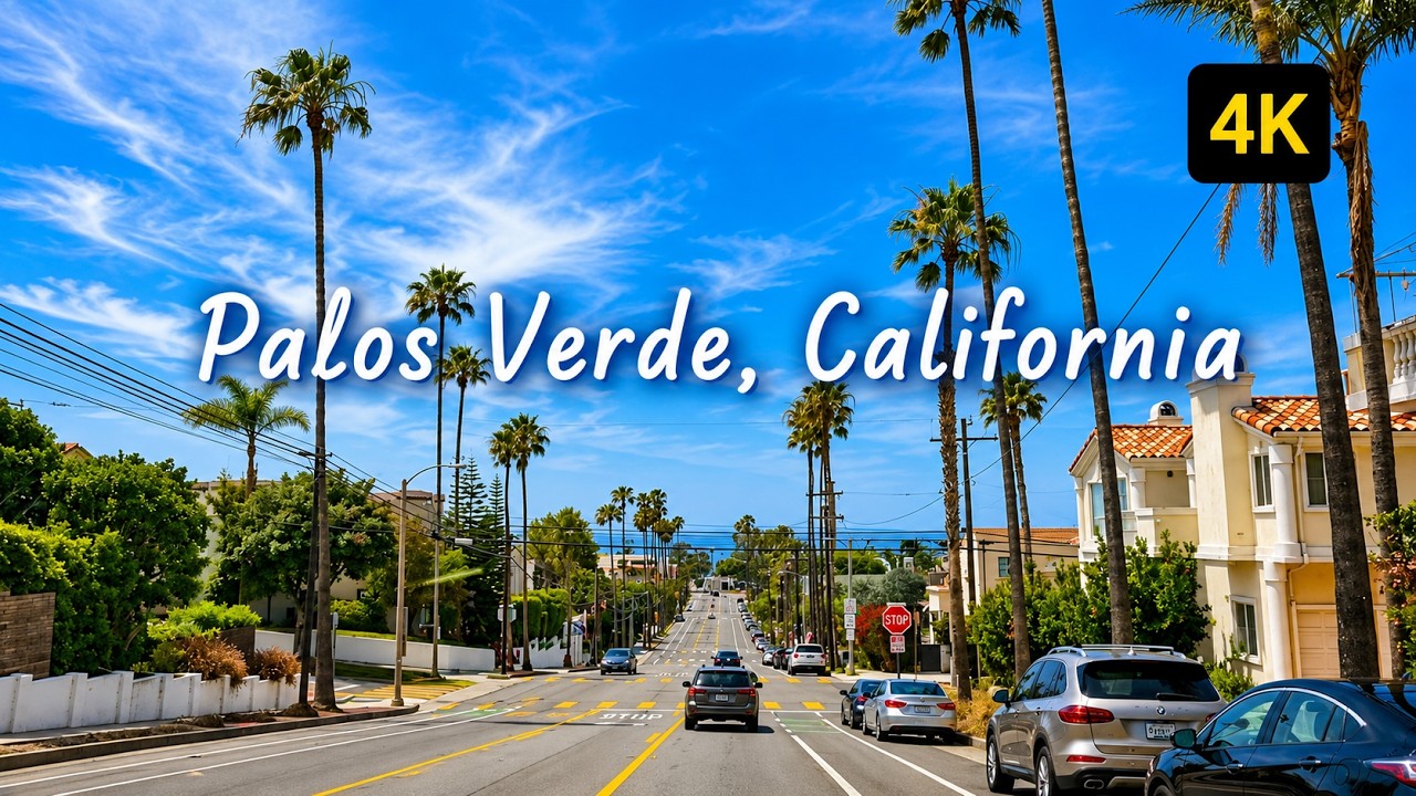 4K Scenic Drive Along Palos Verdes Coastline (No Talking)