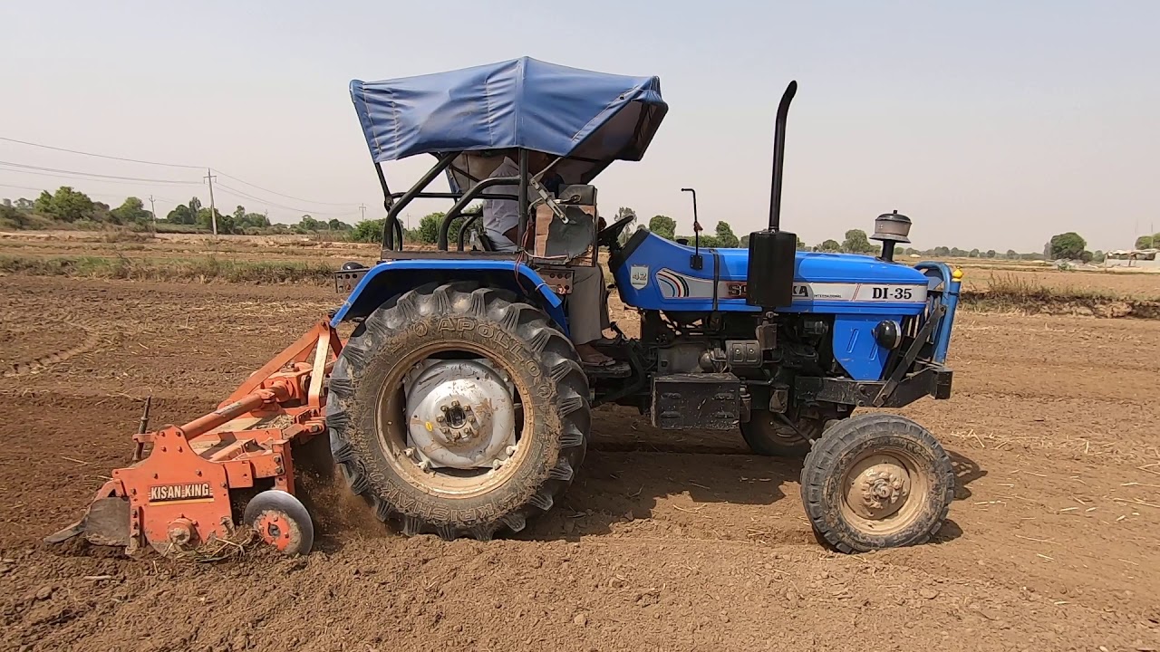 इतना कम डिजल और कोई ट्रैक्टर भी लेता है Sonalika DI-35 tractor average with rotavator