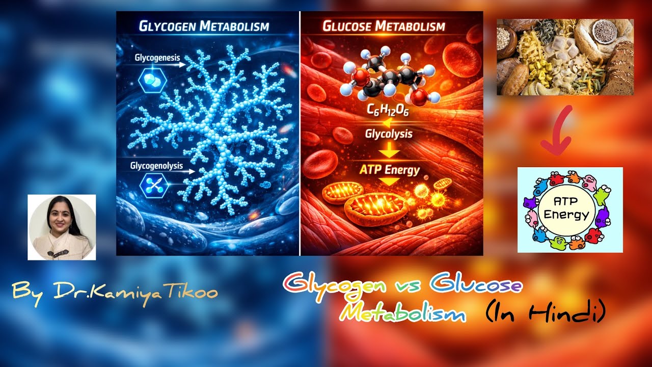 Glycogen metabolism vs Glucose Metabolism | 4 Minute Biochemistry Concept Clear (Hindi)