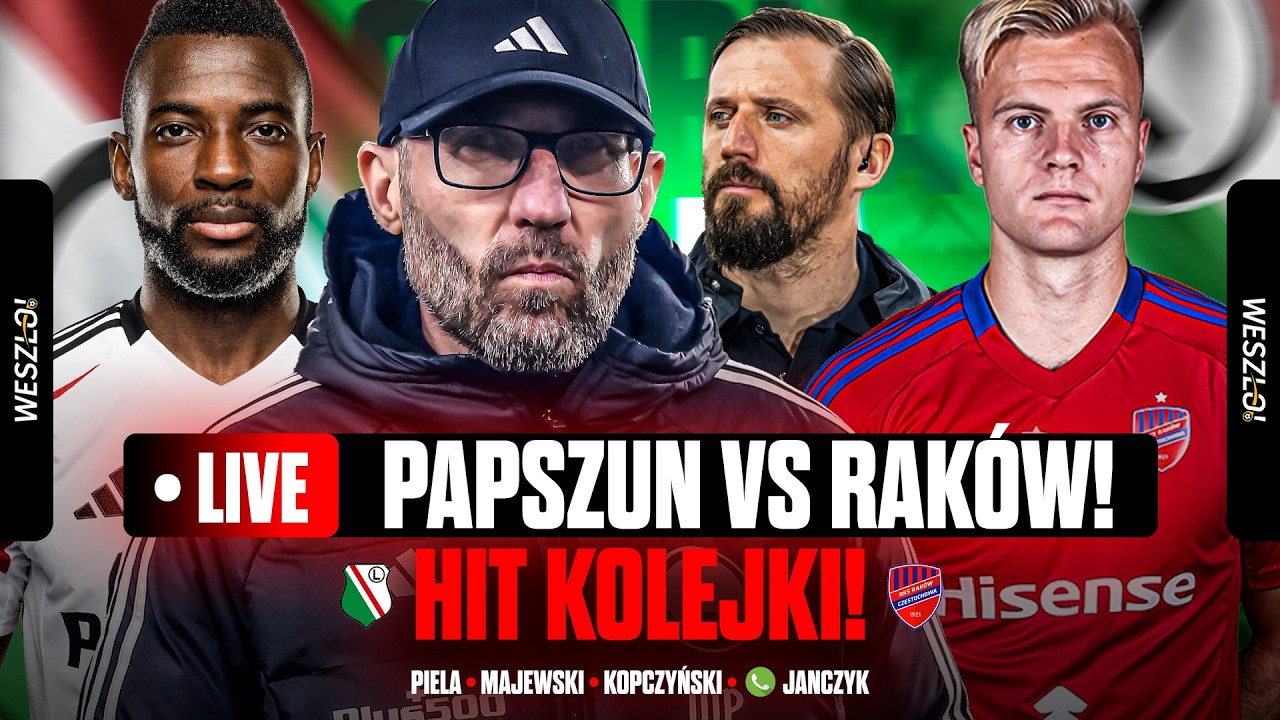 LEGIA VS RAKÓW W HICIE KOLEJKI, CZYLI PAPSZUN VS... BYŁY KLUB - KTO WYGRA? CZARNA ELKA LIVE
