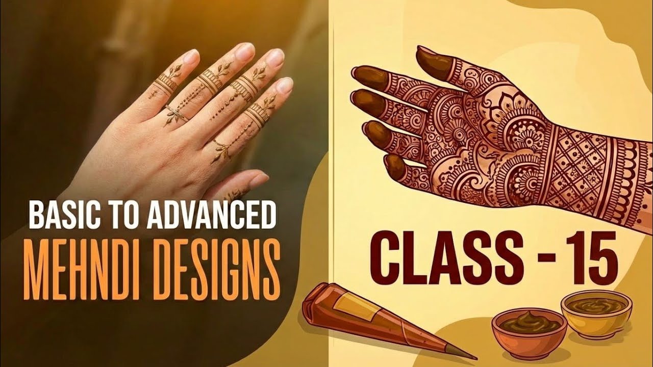 DK Classes Day - 15 | Basic HennaDesigns For Beginners I Mehndi Class ❤️✨