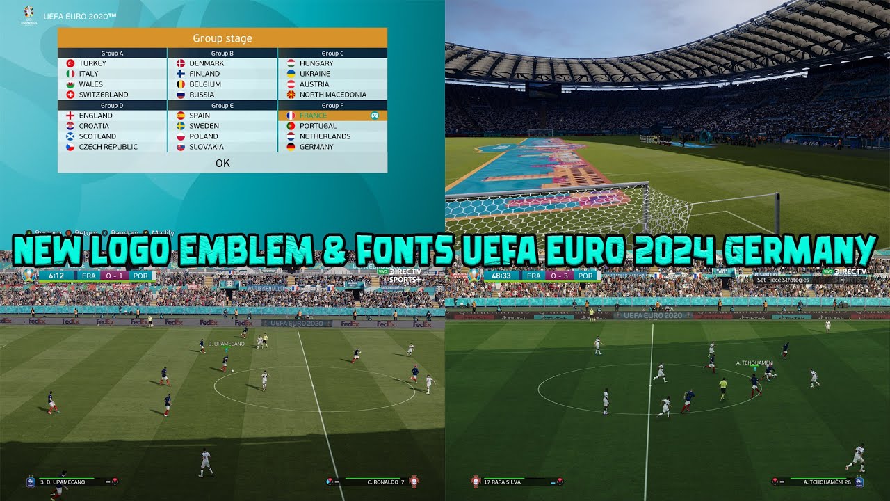 NEW LOGO EMBLEM & FONTS UEFA EURO 2024 GERMANY || ALL PATCH COMPATIBLE || SIDER & CPK VERSION