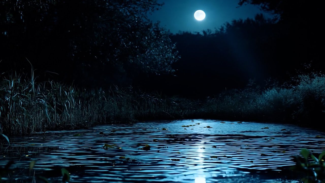 Sounds from the Bayou Swamp - Frogs, Peepers and Crickets at Night, Summer Night Nature for Sleeping