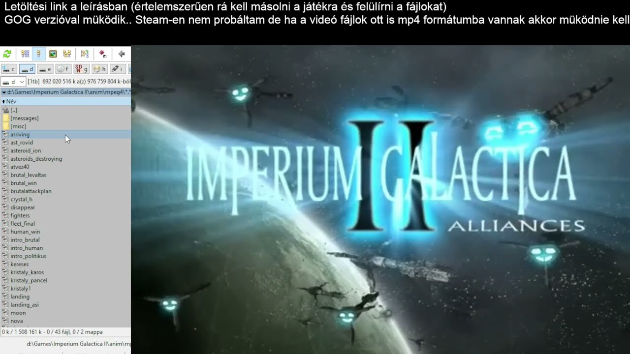 Imperium Galactica 2 Magyar szinkron GOG (Steam)