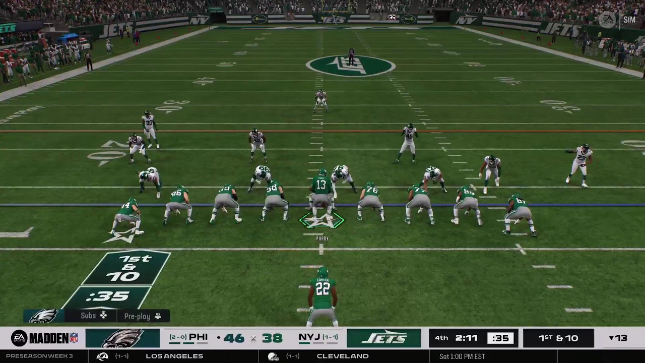 NFL Madden 26, my franchise team, preseason week 3 video 20 of 250