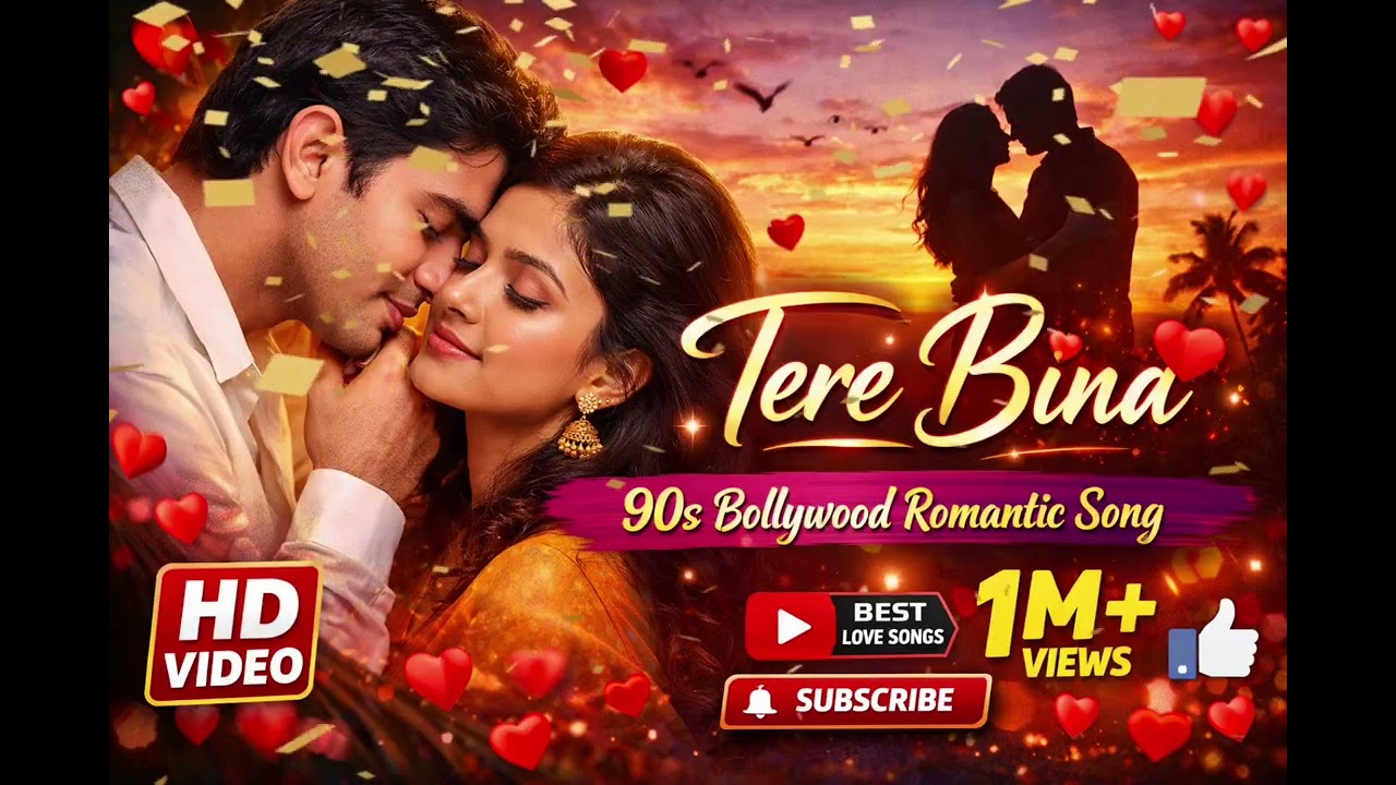 Tere Bina 💝❤️ Best 90s Bollywood Romantic Song💝💖 | Hindi Love Song 💕💖| 1M+ Views Love Music💖💝