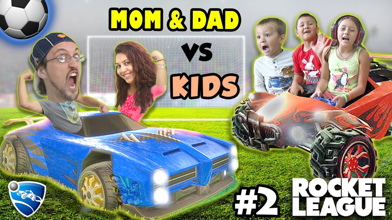 Давайте играть в Ракетно Лигу! РОДИТЕЛИ против KIDS - Матч # 2 (FGTEEV Семейный геймплей)