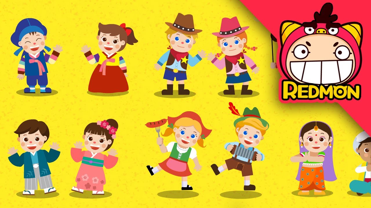 Hello Around the World song | Nursery Rhymes | REDMON