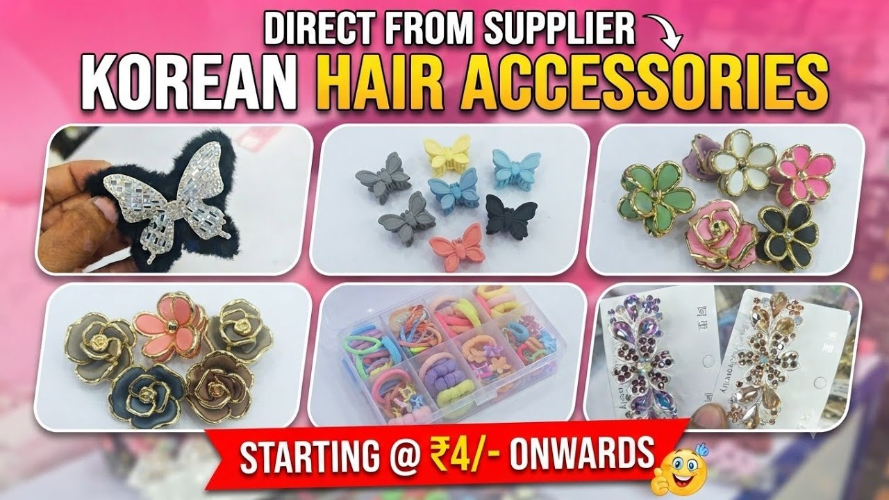 Korean Imported Hair Accessories Importer | Korean Hair Accessories Supplier | Korean Imported Clips
