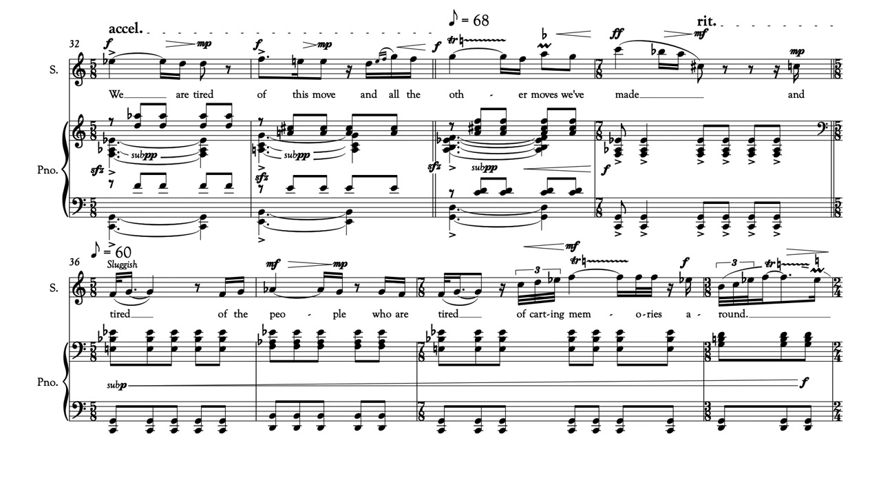 Moving House (Soprano & Piano) Score Video by Anselm McDonnell