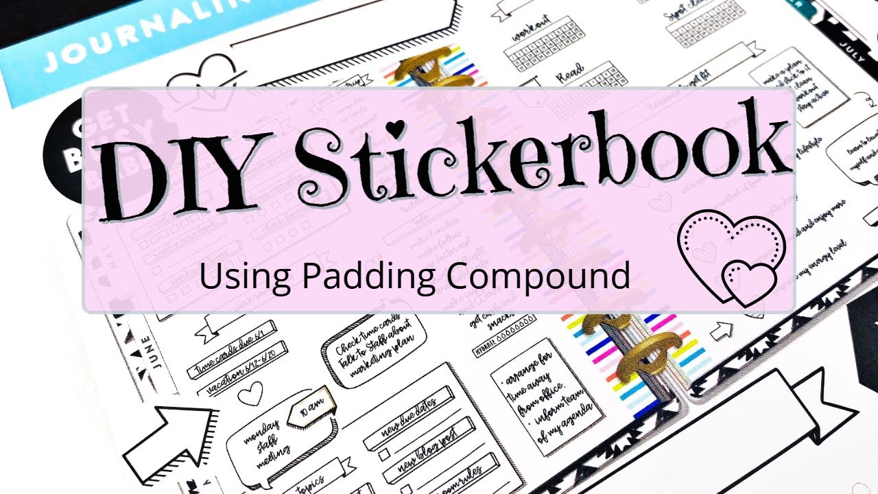 How I Combine 4 Sticker books Into One! | DIY Sticker book | Padding Compound