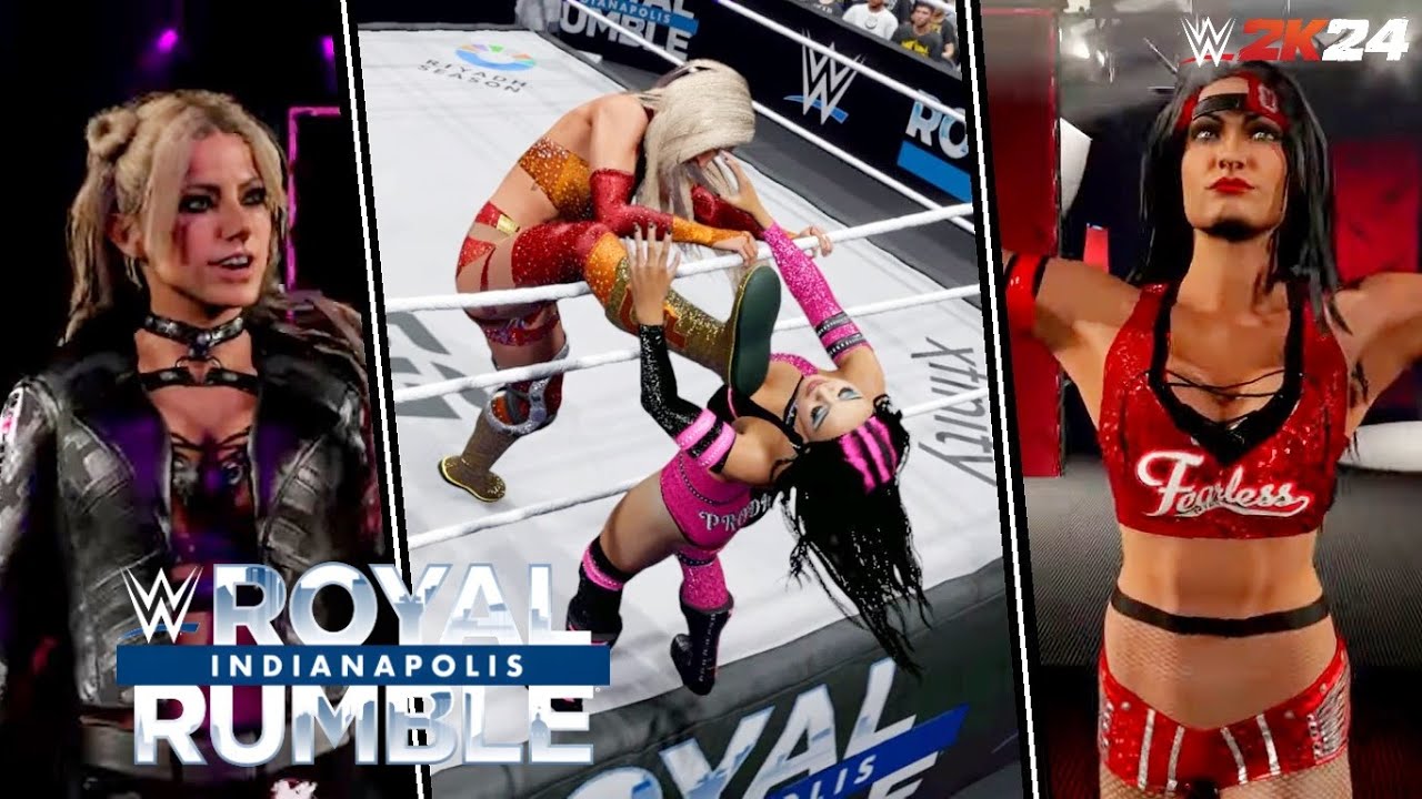 WWE Women's Royal Rumble match 2025 Highlights | WWE 2K24 SIMULATION