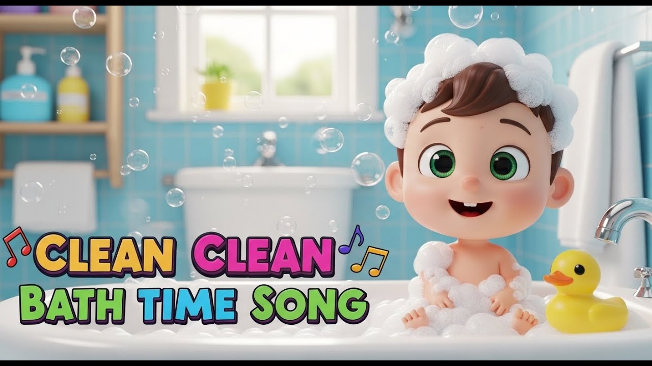 🎼 Clean Clean Bath Time Song (Kids Poem)