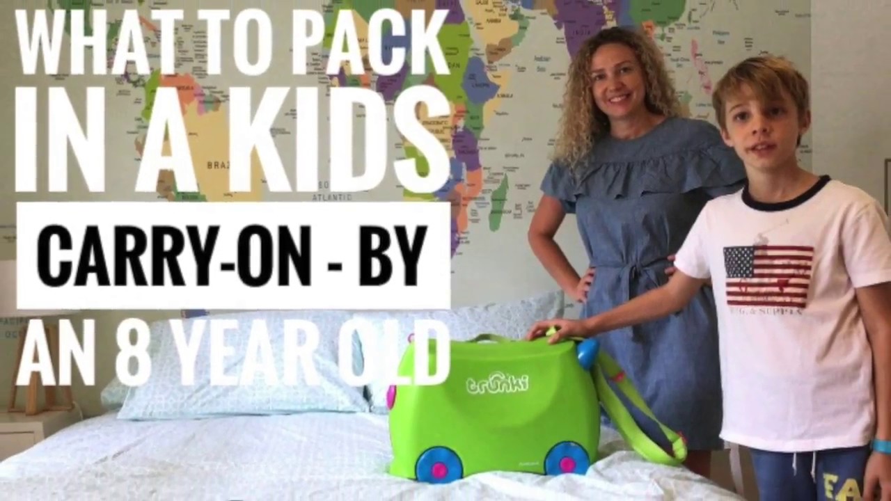 What to pack in kids carry-on Trunki bag by an 8 year old