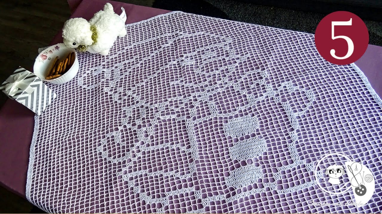 Filethäkeln ☃️ Schneemann ☃️ / Teil5 / Mitteltischdecke / Maschenschäfchen