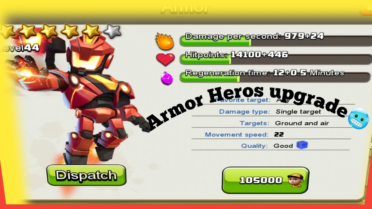 Armor Hero upgrade in Zombies Clash ll #zombiesclash #coz1 #gameplay #damogamer #Clashofzombies