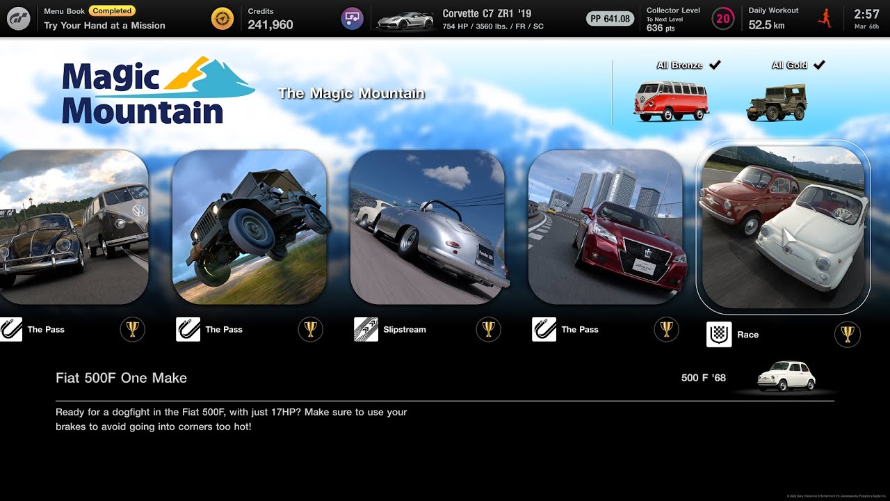 Gran Turismo 7 | Mission Challenge The Magic Mountain Gold & Reward Cars 