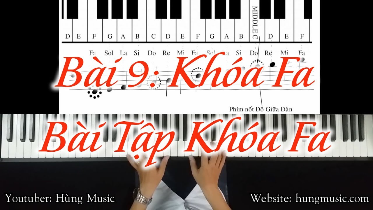 Bài 9 & 9- 1:  Khóa FA -  Xác Định Vị Trí Nốt Khóa FA -  Bài Tập Khóa FA