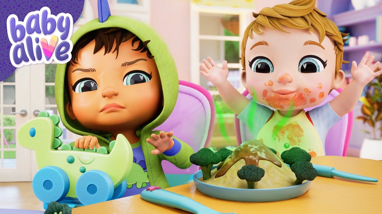 De baby's proberen nieuwe voeding 🍽️ Gloednieuwe Baby Alive-aflevering |