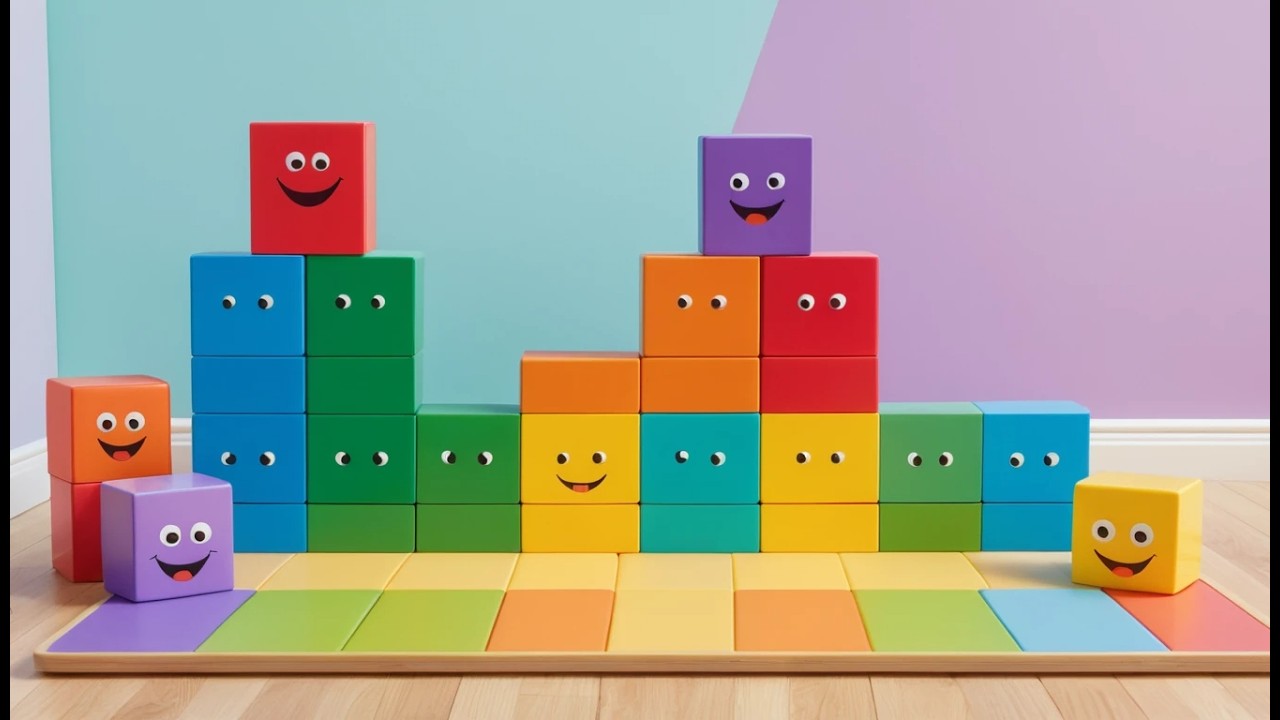 Eight Little Blocks Click Click Click | Building Blocks Song & Counting Nursery Rhymes