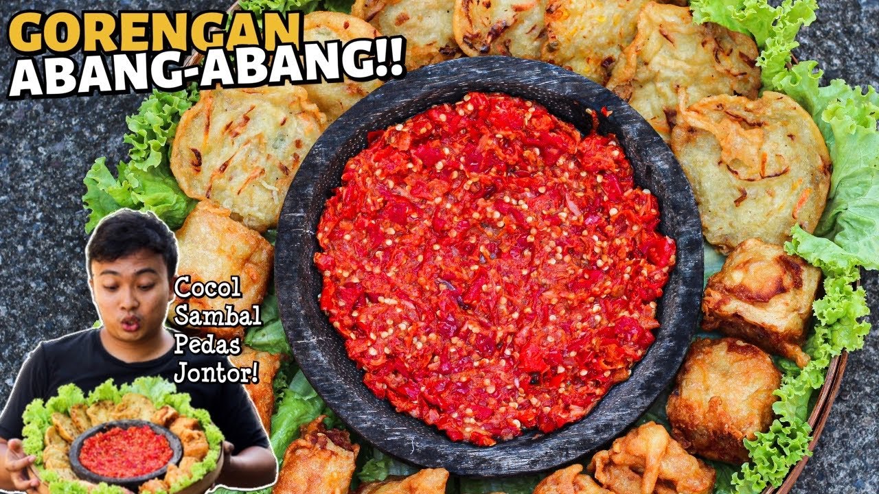 MUKBANG GORENGAN ABANG2 PAKE SAMBAL PEDAS BANGETTTTT!!!