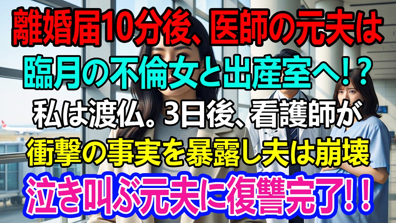 離婚届けに判を押して10分後、元夫の医師は妊娠9ヶ月の愛人を連れて出産に立ち会った。私はそのままフランス行きの飛行機へ。3日後、看護師の一言で彼は崩れ落ち、泣き叫んだ――。