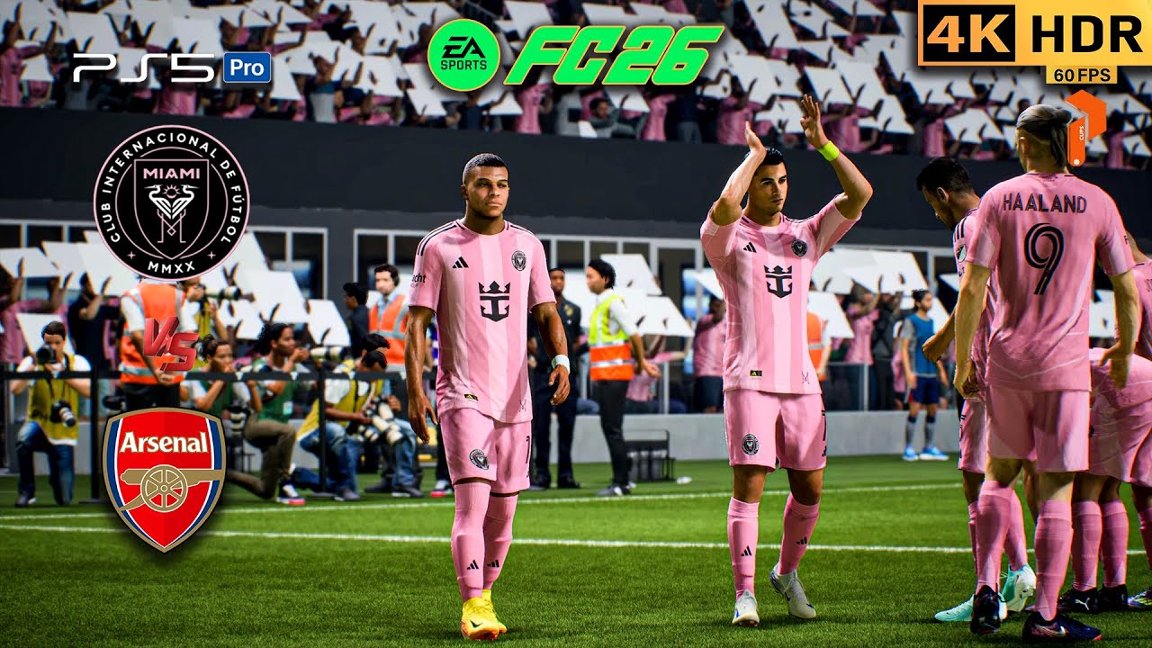 FC 26 | PS5 | 4K HDR — Inter Miami (Ronaldo, Messi, Mbappé, Haaland) vs Arsenal ⚽🔥 #fc26 #4k #ps5