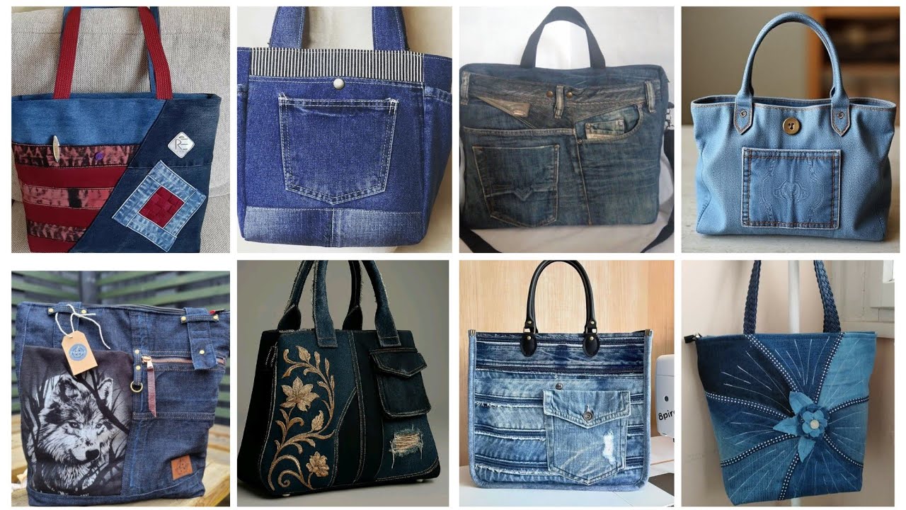 Most demanding recycled denim jeans bags ideas for womens
