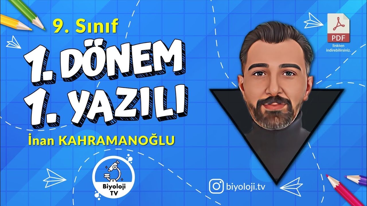 9.Sınıf Biyoloji 1.Dönem 1.Yazılı | + PDF | 2024-2025