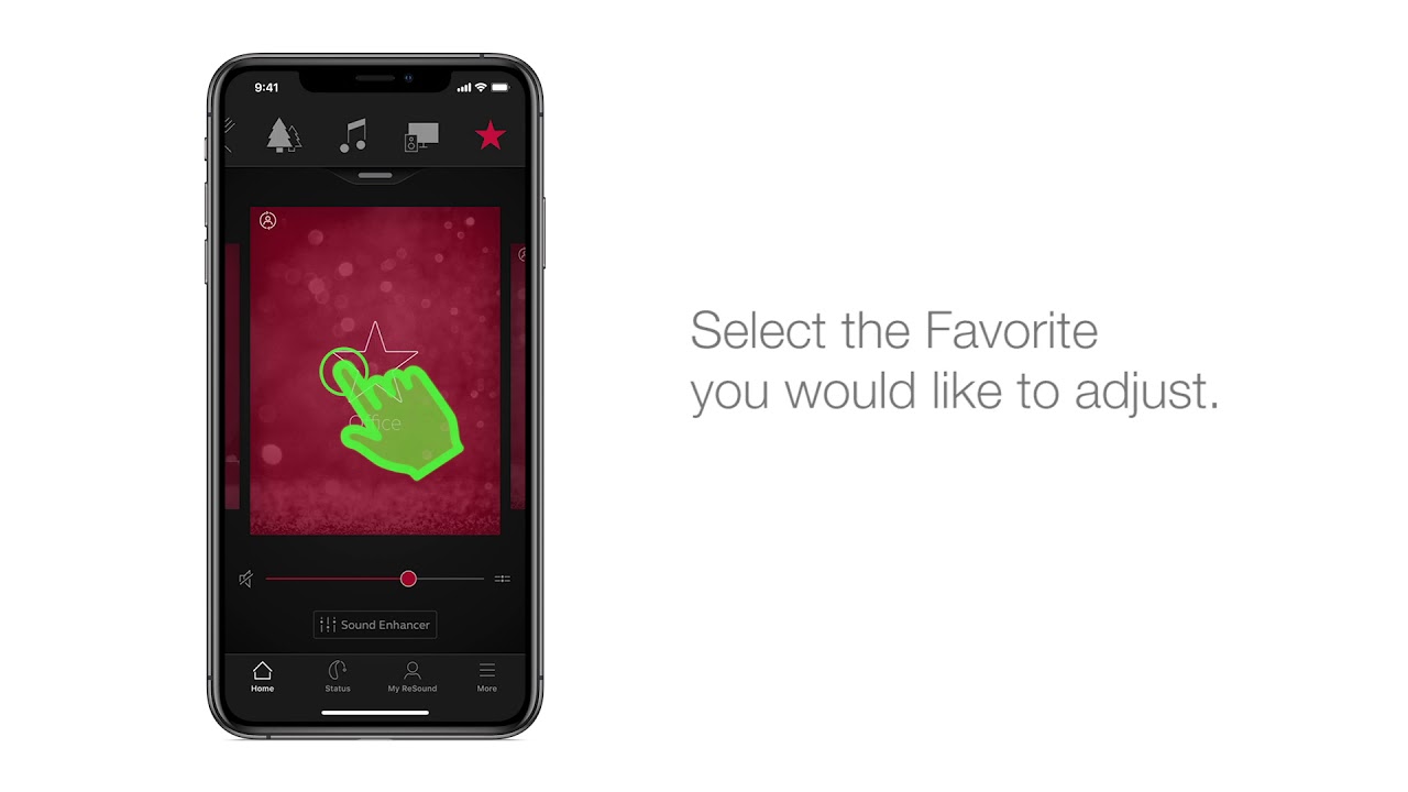 ReSound Smart 3D and ReSound Smart apps: Save Sound Enhancer adjustments to an existing Favorite