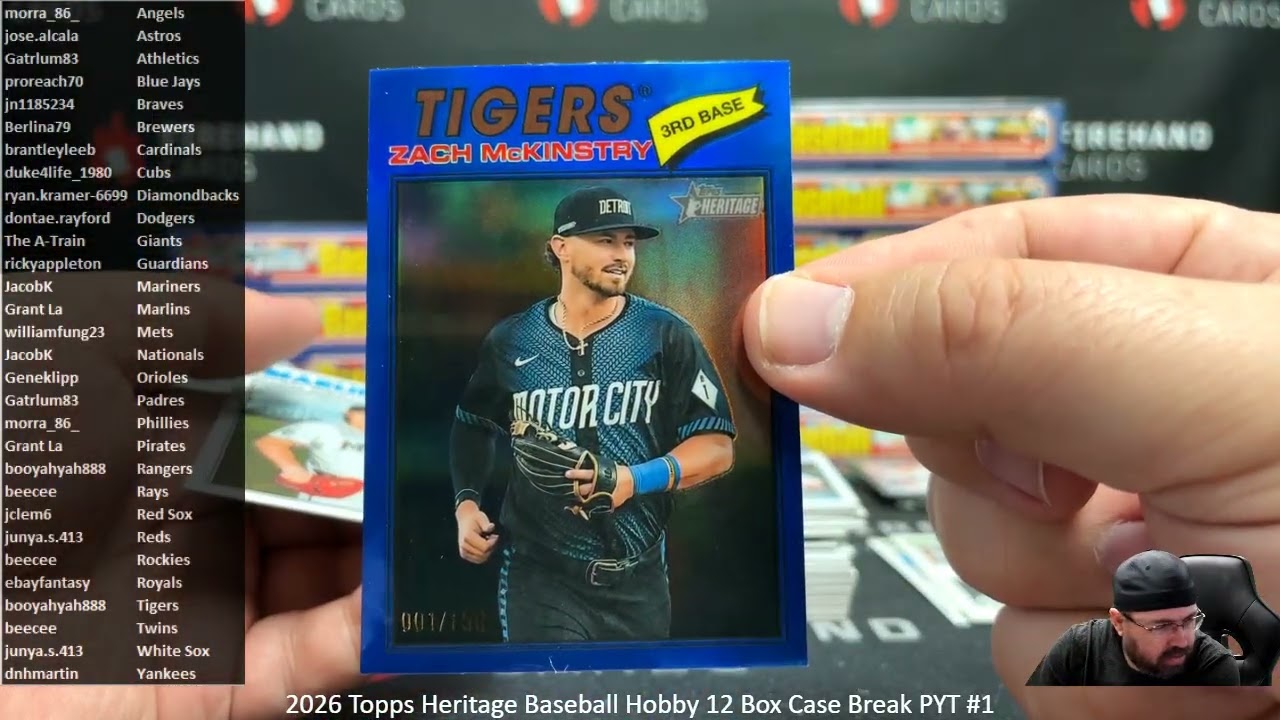 3/18/2026 2026 Topps Heritage Baseball Hobby 12 Box Case Break PYT #1