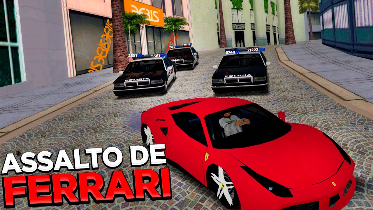 Assalto SOLO de FERRARI deu RUIM - GTA SAMP
