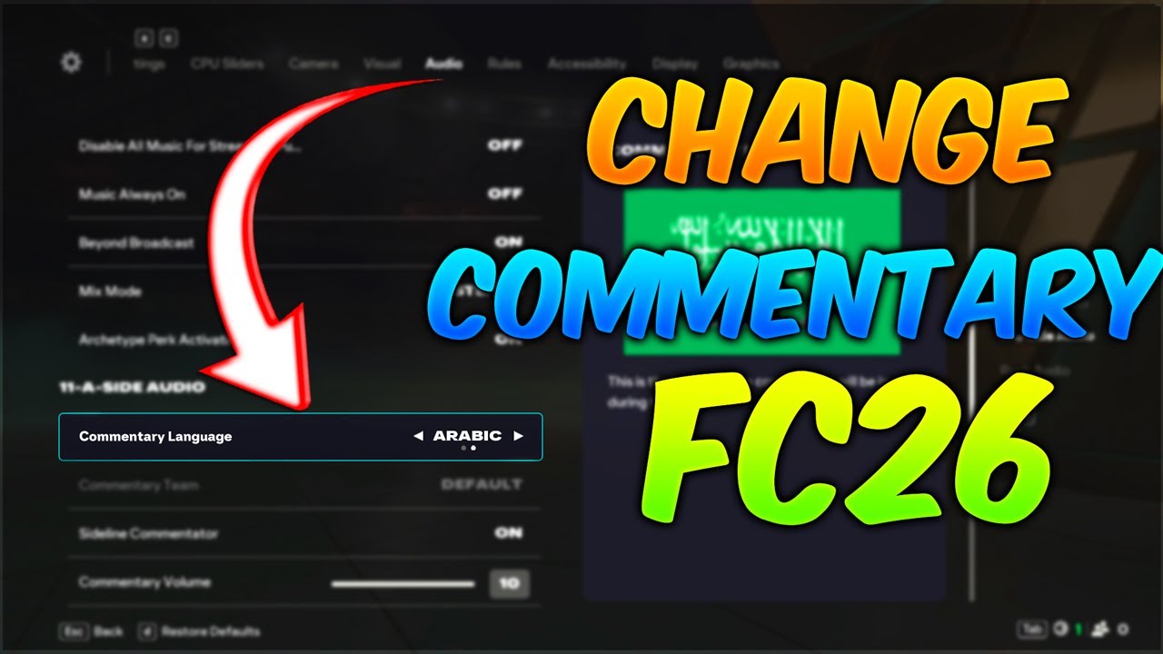КАК СМЕНИТЬ ЯЗЫК КОММЕНТАРИЕВ В FC 26! *ЛЕГКО*
