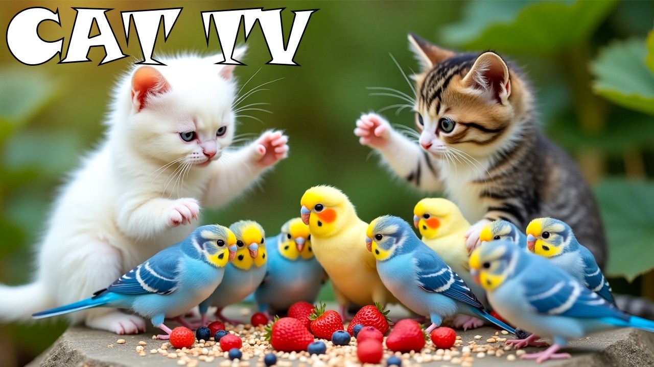 4K TV FOR CAT 😻 Turbo Birds Racing to the Feeder 🐦⚡ Exciting Bird Action Cats Love To Reduce Stress